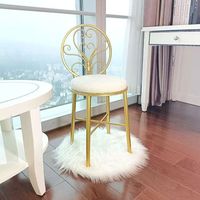 Chaise de coiffeuse moderne et minimaliste 2025 en promotion, dossier style Queen Anne, écologique, imperméable, en acier, pour la maison et le bureau