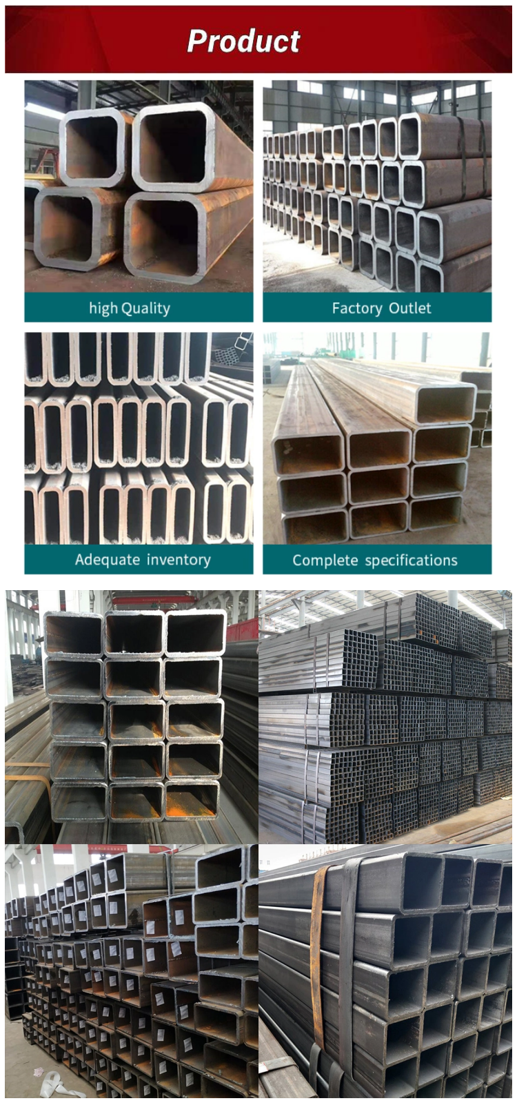 Hot rolled carbon tube AISI 4130 4135 4140 ERW rectangular pipe welded carbon steel pipe