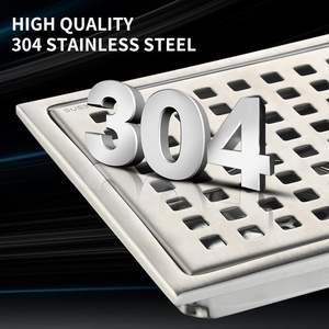 <span class=keywords><strong>Grille</strong></span> de douche carrée en acier inoxydable 304 au design moderne, brossée, amovible, <span class=keywords><strong>avec</strong></span> base en <span class=keywords><strong>PVC</strong></span>, filtre à cheveux, écologique, pour hôtel - Product Image 4