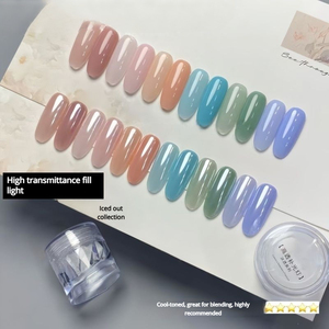 ผงเล็บโปร่งแสงสีแสงจันทร์ ความสว่างสูง ผงโครเมี่ยมสำหรับตกแต่งเล็บ - Product Image 2