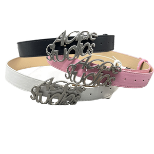 Cinturón <span class=keywords><strong>de</strong></span> cuero con hebilla <span class=keywords><strong>de</strong></span> letras plateadas <span class=keywords><strong>para</strong></span> mujer <span class=keywords><strong>de</strong></span> Yonger Factory, cinturón <span class=keywords><strong>de</strong></span> estilo informal - Product Image 1