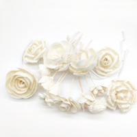 Diffuseur de parfum en roseau de 6 cm et 8 cm, diffuseur de parfum, fleurs artisanales en bois de sola