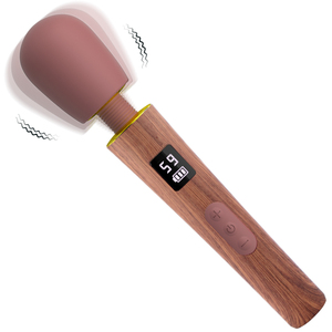 Vibrador de varita AV de grano de madera 9 modos de vibración 5 velocidades masajeador potente impermeable recargable por USB para relajación femenina - Product Image 2