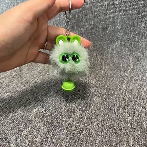 <span class=keywords><strong>Porte</strong></span>-clés en peluche "Starry Eye Coal Ball", breloque mignonne de sac à dos de style anime avec de grands yeux et un <span class=keywords><strong>pompon</strong></span> moelleux - Product Image 6