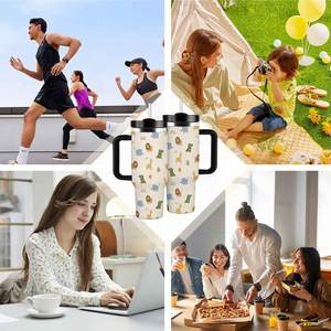 Free Shipping Support DIY Custom 40oz Tumbler Handle Large Capacity Camping Stainless Steel Vacuum Insulated Eco-Friendly <b>Water</b> - Product Image 6