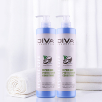Après-shampoing éclaircissant végétalien à l'huile d'argan DIVA - Répare les dommages et hydrate - 500 ml - Unisexe