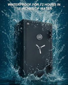 TIGERKING Caja fuerte para el hogar a prueba de fuego e impermeable de 8.78 pies cúbicos, acero de alta resistencia, 40 minutos 1200 ° Fuego, Teclado, Estantes - Product Image 3