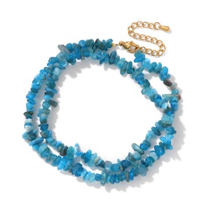 Nieuwe aanwinst 3-5mm onregelmatige grind ketting natuurlijke edelsteen kristal roestvrijstalen sluitketting - Product Image 6