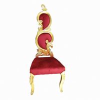 Chaises de mariage en métal moderne bois désherbage et or argent dossier haut roi trône blanc roi chaise d'événement