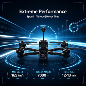 Vente directe d'<span class=keywords><strong>usine</strong></span>, système vidéo en fibre de carbone 5.8G 2.5W, portée de vol 4~6.5 kg, temps de vol longue durée, drone FPV RC 4K HD 5 pouces - Product Image 6