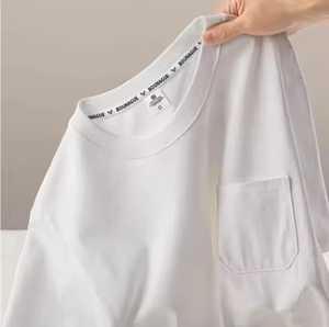 2025 nuovo Unisex 260gsm in cotone pesante bianco Vintage <span class=keywords><strong>mezza</strong></span> <span class=keywords><strong>manica</strong></span> a maniche corte t-shirt da uomo - Product Image 4