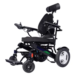 JBH中国の最新の発明ロックされたリチウム電池を備えたアップグレードされた軽量折りたたみ式電動車椅子