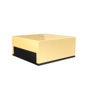 Luxury Design Gold High Gloss Lacquer Wooden French Perfume Packaging Box Customized Double Door Perfume Gift Display Box