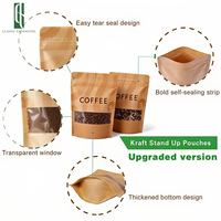 Sacs à café en papier kraft PET biodégradable imprimés en héliogravure personnalisés de 250g (12oz) avec fermeture éclair, résistants à l'humidité et aux odeurs, format Doypack – Vente en gros