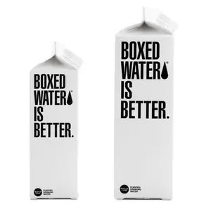 Botol Kertas Minuman Kustom dengan Logo Cetak Kustom Kotak Kertas Susu 1000Ml