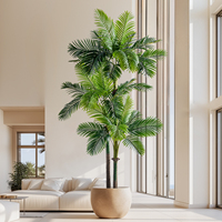 Plantes artificielles de haute qualité, palmiers artificiels courbés et palmiers en éventail pour la décoration de la maison ou du bureau, ornement d'anniversaire en plastique