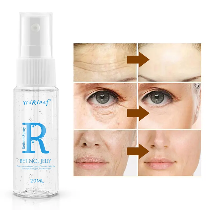 WiRinef Retinol Solid Jelly Spray Vitamin A C Anti-oxidati Freckle Removal Speckle Spots Pigment 20ml for Skin Care