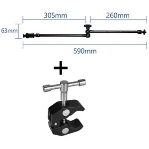 Bras Magique avec Kit de Super <span class=keywords><strong>Serre</strong></span>-Câbles (7"/11"/20") Support de Caméra Réglable à 360° pour Appareil Photo Reflex Numérique/Moniteur/Éclairage LED/Microphone/Téléphone - Product Image 2