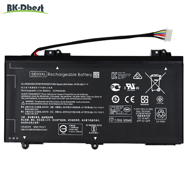 Brand New Replacement Notebook Battery SE03XL 11.55v 41.5wh Laptop Rechargeable Battery SE03XL for Hp Pavilion 14 Series