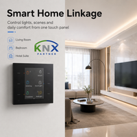 Support mural HomeKit en verre avec commande tactile intelligente par IA, produits domotiques, bus KNX, automatisation domestique, commutateur de scène KNX pour hôtels et appartements