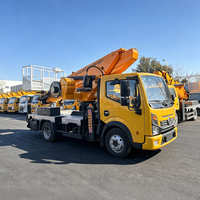 Plateforme élévatrice télescopique hydraulique montée sur camion de 32 m avec nacelle pour travaux en hauteur