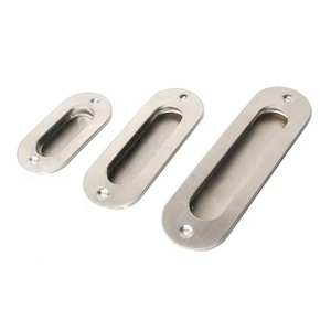 Modern Concealed Embedded Handle Metal Recessed Pull 10mm Long Shape Flush Handle for Cabinet Sliding Door Wardrobe Furniture - Product Image 1