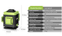 Usine en gros 4D 16 lignes vert bricolage niveau Laser rotatif auto-nivelant 50m Distance de travail Laser industriel alimenté par batterie