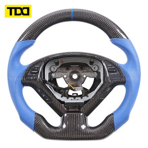 Volant sport en cuir de haute qualité TDD avec fibre de carbone compatible avec Infiniti G37 EX35 2008-2015 G25 G37 - Product Image 4