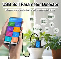 Analyseur de sol portable 8-en-1 intégré avec connexion smartphone, détecteur NPK, pH et température pour laboratoire, jardin et entretien des pelouses