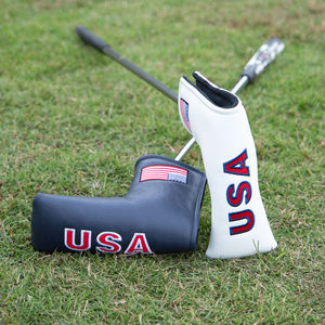 Manufacturer Design Funny Magnetic Golf <b>Putter</b> <b>Covers</b> Embroidery Pu Leather Golf Blade <b>Putter</b> Headcover - Product Image 5