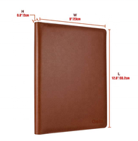 Padfolio personnalisé en similicuir reprendre l'interview de documents juridiques organisateur de portefeuille dossier avec bloc-notes de la taille d'une lettre