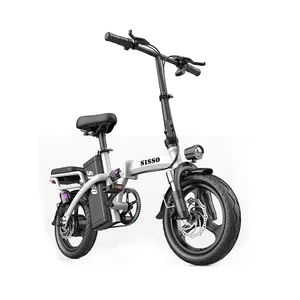 高品质14英寸迷你电动自行车锂电池48v全悬挂折叠电动自行车
