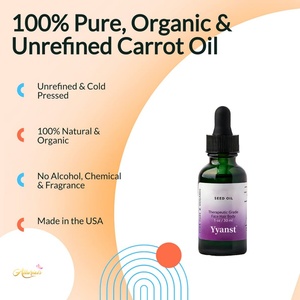Huile de graines de carotte de haute qualité à marque privée, huile de carotte pure pressée à froid pour la croissance des cheveux et les soins de la peau, à boire - Product Image 4