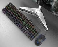 Ensemble clavier souris étanche OEM RGB mécanique 104 touches pour joueurs Interface USB Accessoires informatiques à bas prix