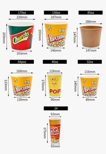 Ailes de poulet frites à emporter imprimées sur mesure, seau en papier avec couvercle - Product Image 6