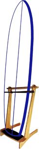Bamboo <b>Wood</b> Vertical Freestanding Paddleboard Storage <b>Rack</b> Bamboo Surfboard Stand Premium Standing <b>Rack</b> to Display for Longboard - Product Image 5