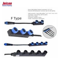 Jnicon-Conector de iluminación de planta LED eléctrica para exteriores, resistente al agua, tipo F M15, 10A, IP68