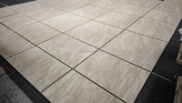 Finition en cuir naturel antidérapant moderne Dalle de marbre beige crème omanais Carreaux de piscine extérieure sur mesure Surface polie