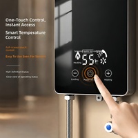 Chauffe-eau électrique à débit instantané 5500W avec écran LED, température constante, pour hôtel, camping-car, extérieur, usage domestique, salle de bain, en plastique, certifié CE