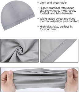 Tùy Chỉnh Mens Mũ Bảo Hiểm Bên Trong Lót Mồ Hôi Xe Máy Wicking Đi Xe Đạp Hat Làm Mát Beanie Không Có Vành Skull Mũ - Product Image 5