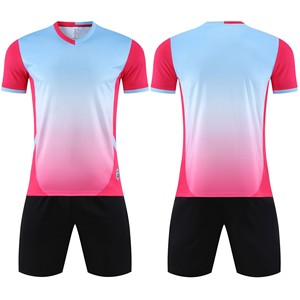 Nuovo ingrosso manica corta <span class=keywords><strong>maglia</strong></span> da calcio set di abbigliamento sportivo ad asciugatura rapida per gli studenti e le competizioni per i bambini adulti - Product Image 6