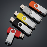 Memorias USB Giratorias al por Mayor para Ferias Comerciales, 4GB 8GB 16GB 32GB 64GB 128GB, con Logotipo Personalizado, Pendrive Giratorio para Eventos
