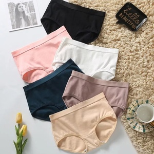 Mutandine di <span class=keywords><strong>cotone</strong></span> <span class=keywords><strong>100</strong></span>% di alta qualità taglie forti per le donne <span class=keywords><strong>slip</strong></span> di <span class=keywords><strong>cotone</strong></span> da <span class=keywords><strong>donna</strong></span> a vita media bassa in tinta unita organica biancheria intima traspirante - Product Image 2