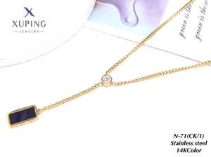 Abd Xuping takı moda kolye sıcak satış yüksek kalite 14k altın paslanmaz çelik kolye zarif kolye kadın için - Product Image 5