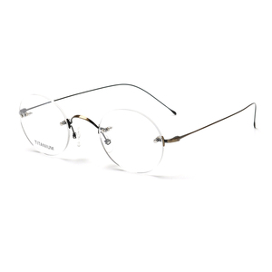 Gran oferta 2019, gafas ópticas de titanio sin montura, Marco óptico de titanio de alta calidad, sin MOQ - Product Image 5