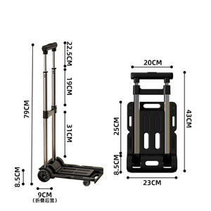 Troli belanja lipat keranjang tangan logam lipat portabel ringkas logam modis murah - Product Image 4