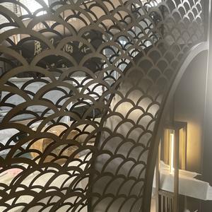 Biombo Plegable Multifuncional de Acero Inoxidable Negro Estilo Bohemio Personalizado de Sunsbuild para Separar Espacios en Sala de Estar u Oficina - Product Image 1