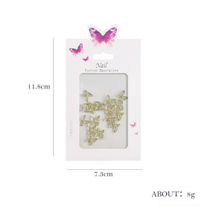 ชุดตกแต่งเล็บ 20 ชิ้น หรูหรา 3 มิติ โลหะผสมรูปผีเสื้อ สำหรับตกแต่งเล็บ DIY - Product Image 6