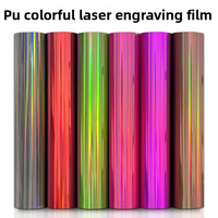 Film de transfert holographique métallique argenté gravé au laser, en PU souple et élastique, lavable et respectueux de l'environnement pour vêtements