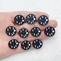 Phénomène d'éclipse lunaire, changements de phases de la lune, accessoires de bijoux DIY, breloques en alliage émaillé, porte-clés, boucles d'oreilles, sacs